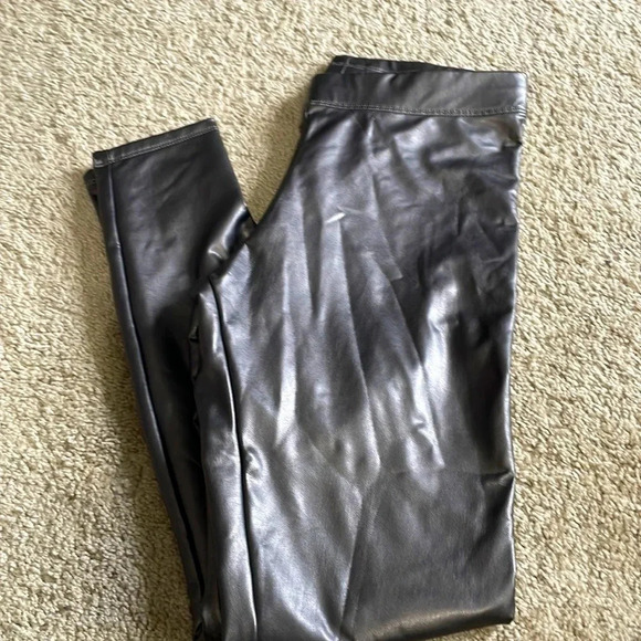 Express Pants - Silver pleather Express leggings size small NWT